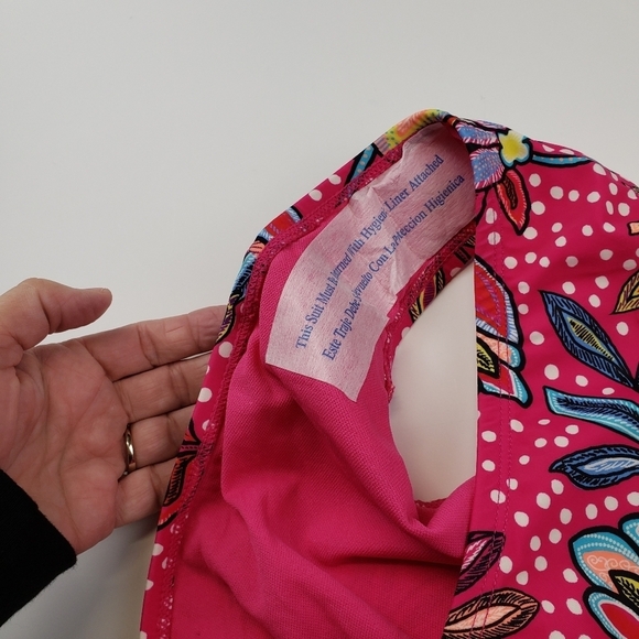 Tabitha Brown x Target Pink Floral Cutout One Piece Swimsuit size XS NEW - Picture 7 of 11